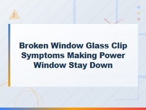 Broken Window Glass Clip Symptoms Causing Power Window to Stay Down